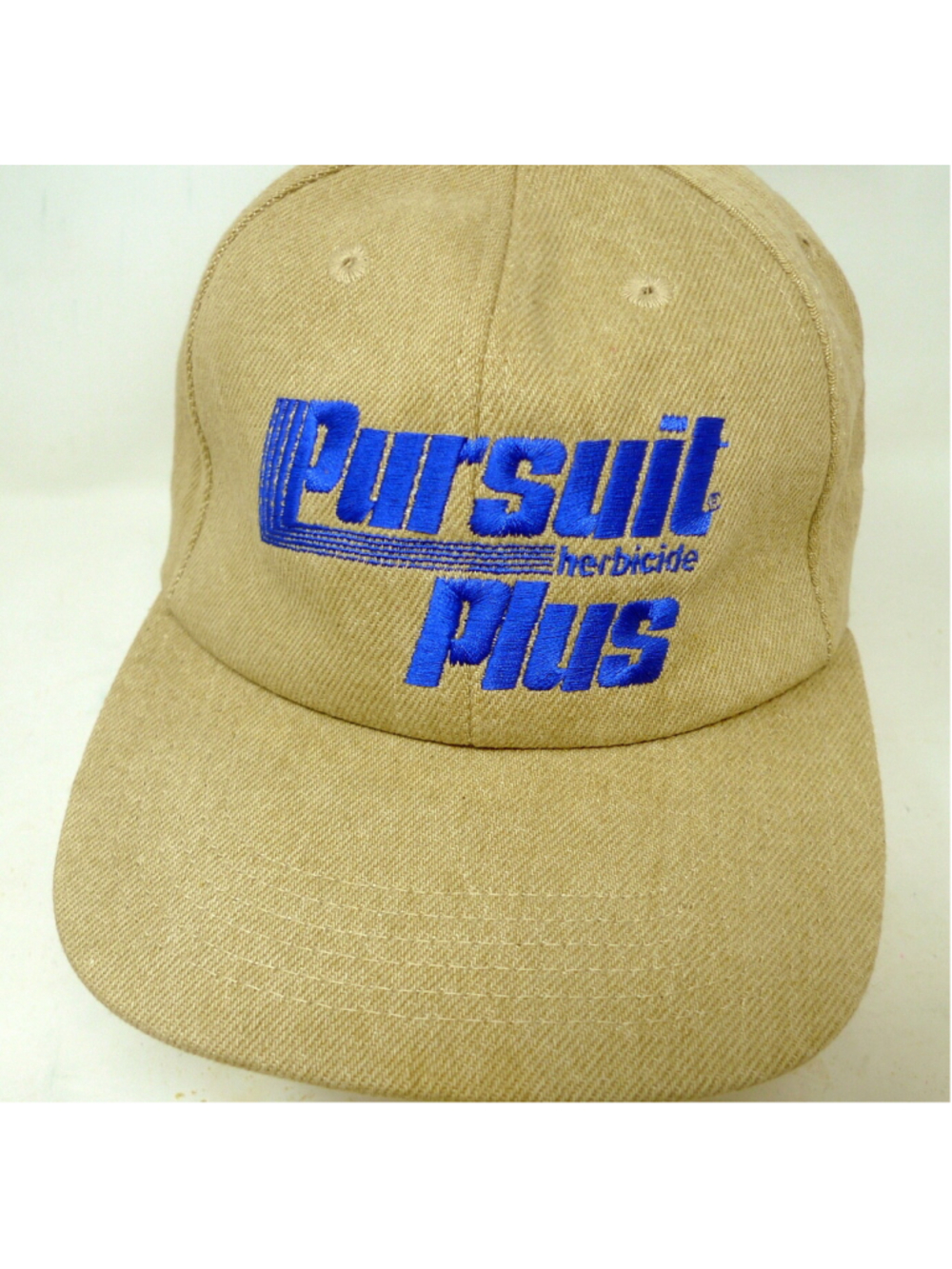 Pursuit Plus VTG K-Product USA Khaki Denim Snapback Trucker Cap Hat 90s